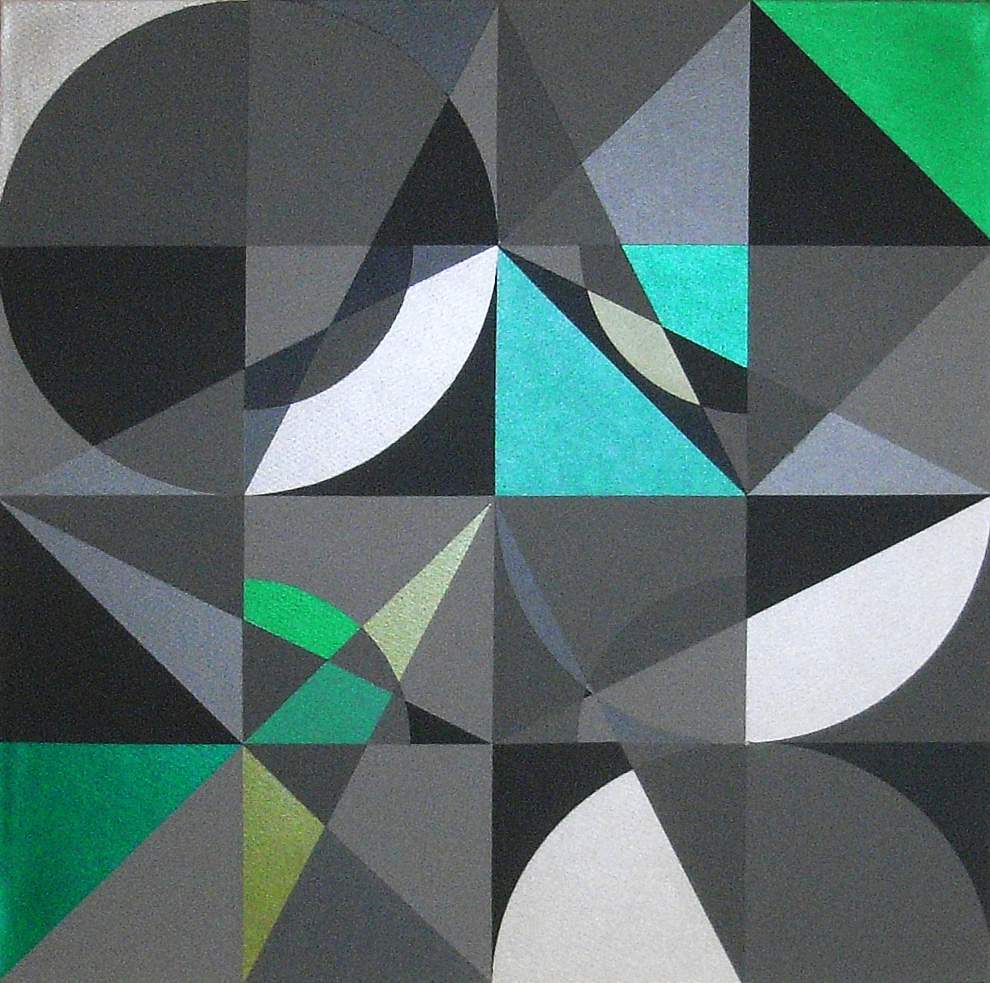 Prisma 1 grün |  2013  |  Acryl  |  60x60 cm