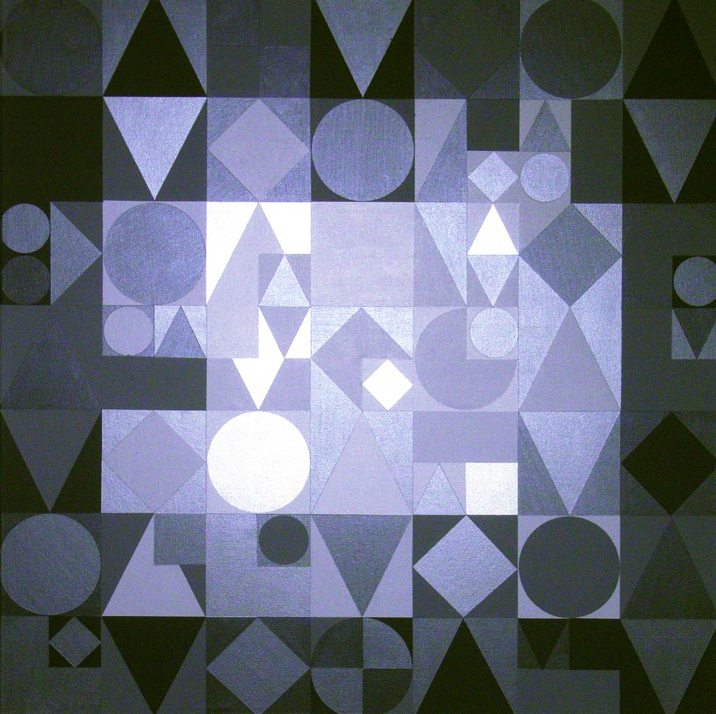 Byzanz  |  2013  |  Acryl (Grau- und Silbereffekte)  |  80x80 cm