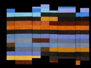 Connemara Boglands |  2012  |  Acryl, Sand und Sägemehl  |  montiert aus 8 Einzelbildern  |  190x140 cm