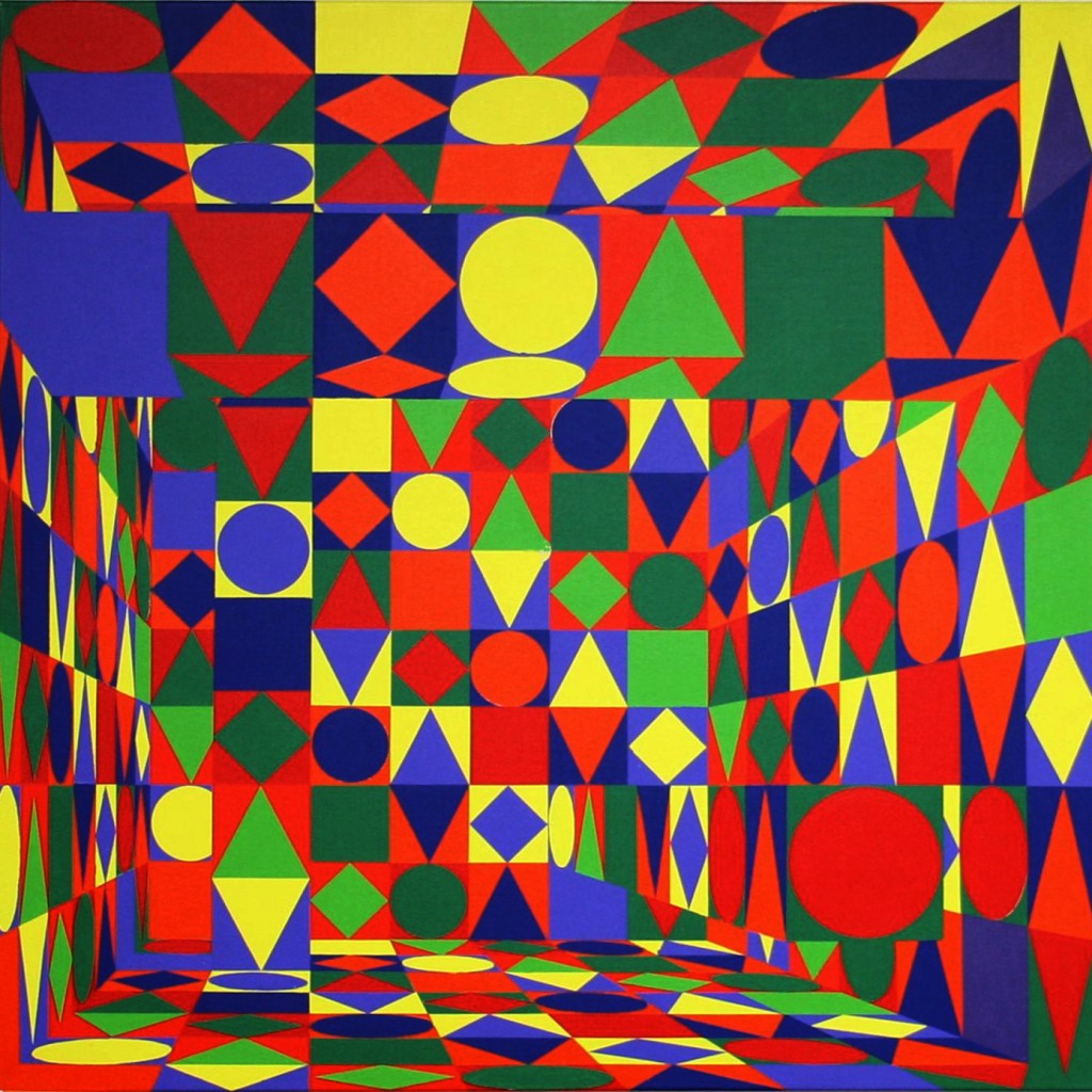 Säulenhalle  |  1973 revisited  |  2010  |  Acryl  |  100x100 cm